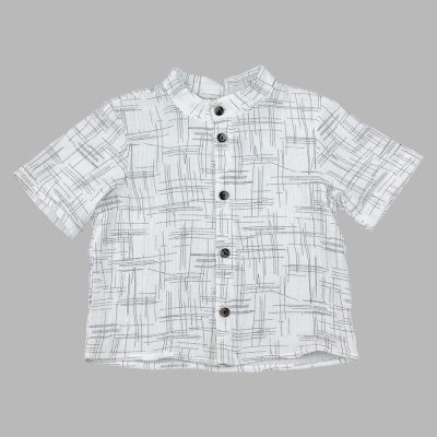 Рубашка Штрихи Чуди Кидс 608526Ц2-1 молочный 01